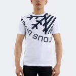 Rainsnow men t-shirt white-navy blue