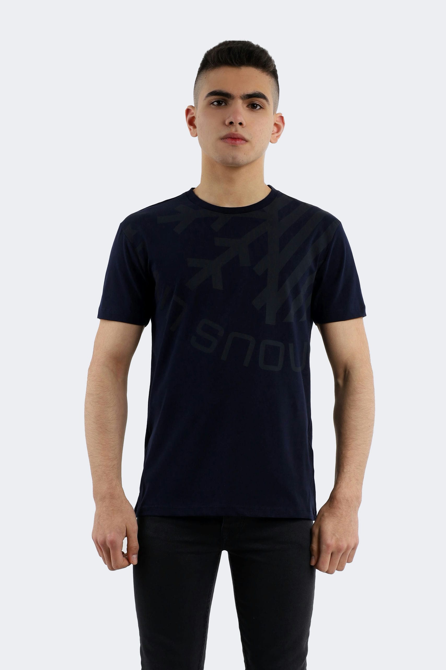10032-1 (13) Rainsnow men t-shirt navy blue - Image 1