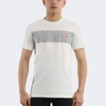 Rainsnow men t-shirt ecru-navy blue