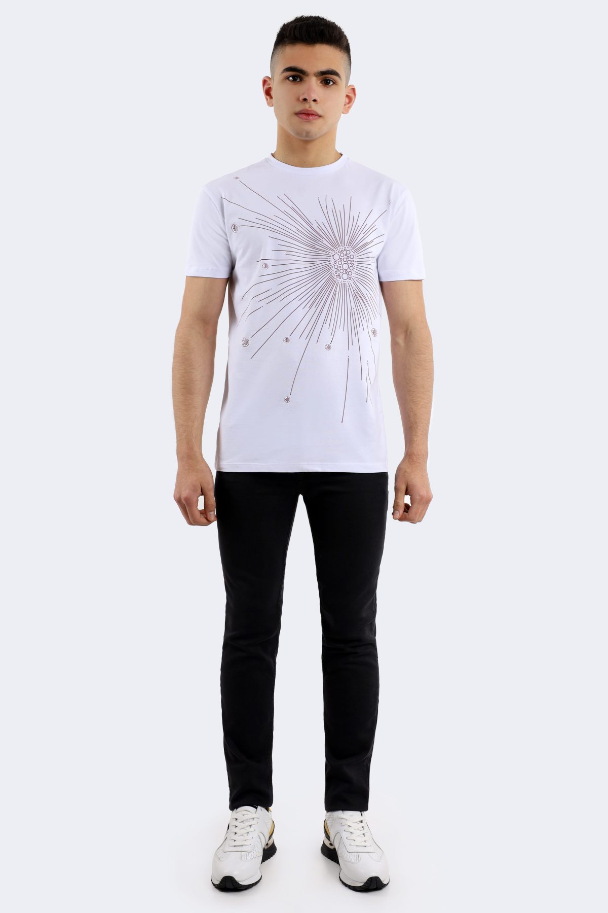 Rainsnow men t-shirt – White-Purple-1446