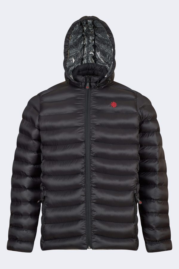 Hooded Nylon Inflatable Jacket– Black-M-Black-0