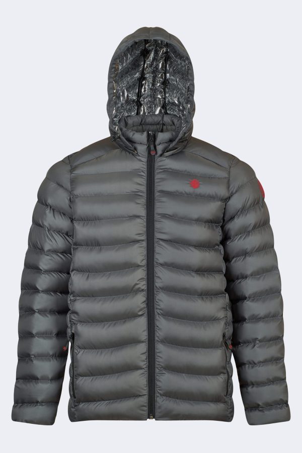 Men's Hooded Nylon Inflatable Jacket – Anthracite-2092