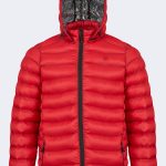 Men's Hooded Nylon Inflatable Jacket – Red-0