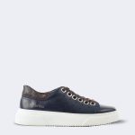 Rainsnow leather classic sneakers – Navy blue-White-0