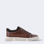 Big Logo Printed Classic Sneakers – Brown-0