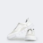 Artisan White Leather Sports Shoes